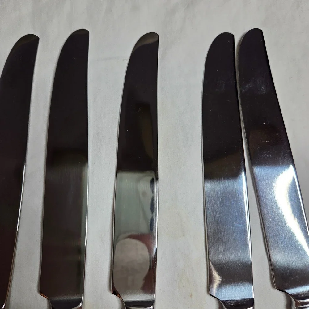 Reed &‎ Barton La Bella Stainless Steel Floral Butter Knives Set of 5